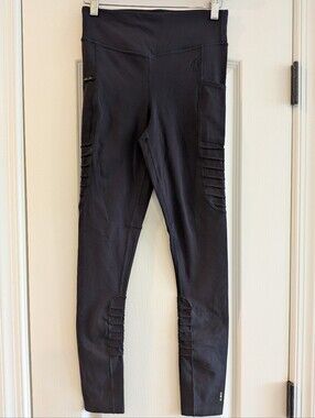 Smartwool Merino Sport Moto Tights Leggings Black Hiking Outdoors Stretch Size S